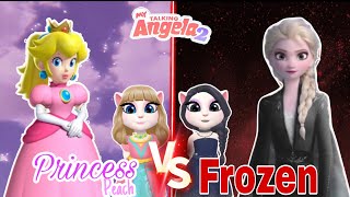 My Talking Angela 2 😻 || PrincessPeach Vs Frozen || Cosplay...