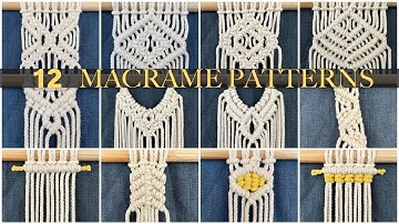 DIY: NEW 12 patterns Macrame / 12 Braid Patterns to use in Macrame / PART 11