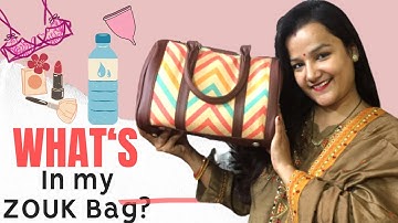 What’s In My Travel Bag | ZOUK Bag Review In Hindi | Latest Handbag | Summer Essential Travel Kit