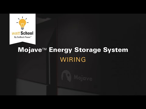 Mojave Energy Storage System: Wiring
