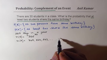 Probability of at least 2 students having same Birthday by Complements