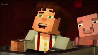 (PLEASE DONT BLOCK THIS!) Minecraft Story Mode Ghast Battle Scene Sparta Remix Extended