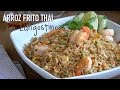 Arroz frito con langostinos estilo Thai - Thai Shrimp Fried Rice Recipe (ข้าวผัดกุ้ง)