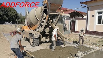 ADDFORCE self loading concrete mixer use for road construction