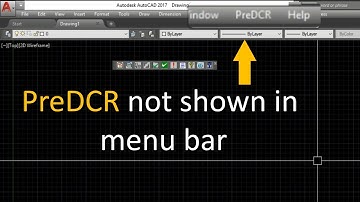 PreDCR tab is not shown in menubar [SOLVED] | AutoCAD