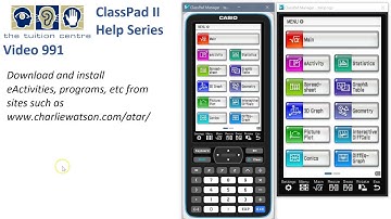 ClassPad Help 991 - Computer To ClassPad Data Transfer