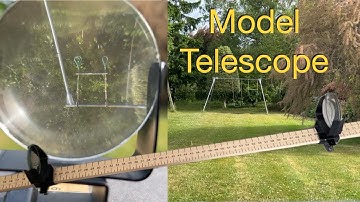 Making a model telescope using two lenses and a metre ruler