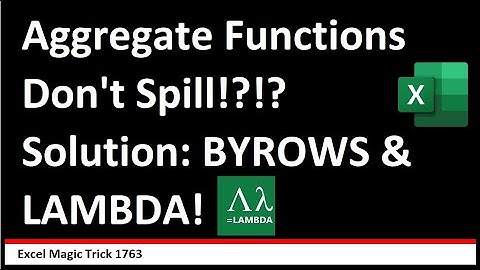 Single Cell Reporting to Spill MEDIAN and SUM Results using BYROWS & LAMBDA. Excel Magic Trick 1763