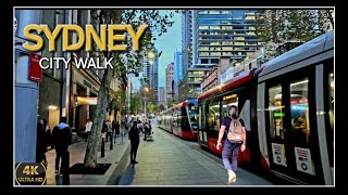 [4K WALK] SYDNEY AUSTRALIA Walking Tour - Everning Rush | 4K 6fps