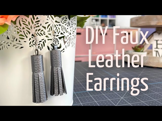 Leather and Yarn Earrings: Quick Cricut Craft - Moogly