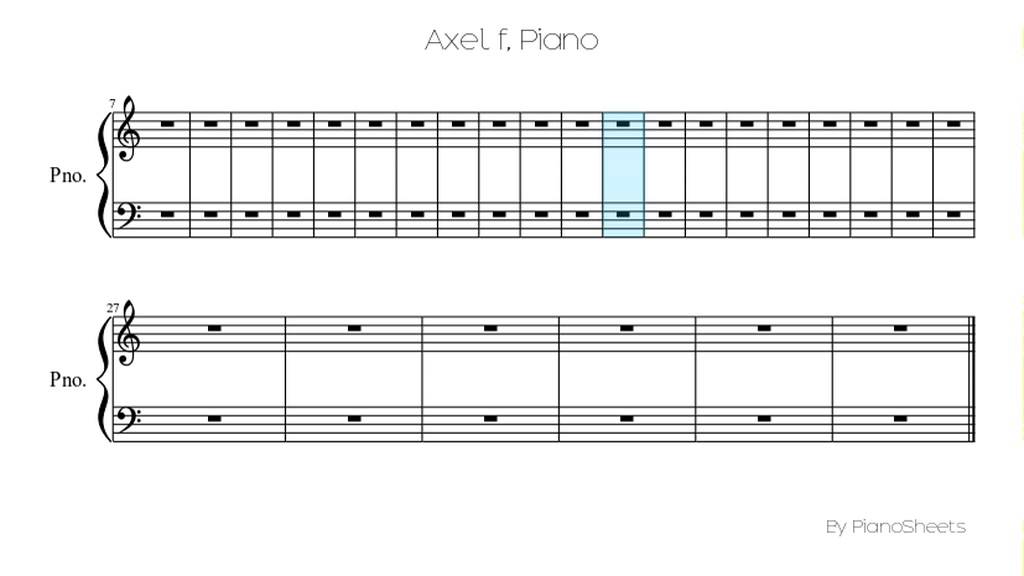 axel f piano solo youtube axel f sheet music
