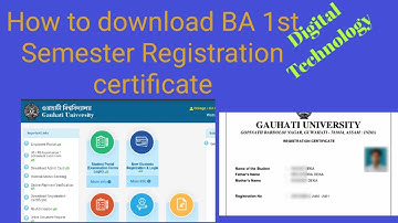 How to download BA 1st Semester Registration Certificate Under Guwahati University.