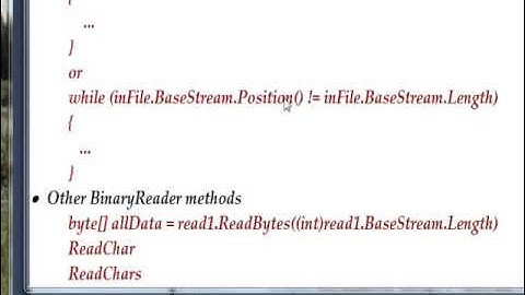 C# Edge 169   BWR4   BinaryReader and ReadString