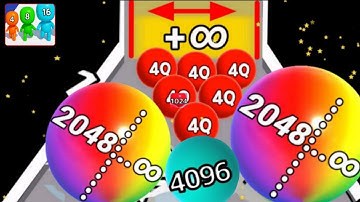 Ball run infinity vs man runner 2048 Max Level 9999 2048 Balls Gameplay Walkthrough Android, iOS