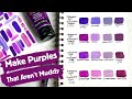 How To Make Perfect Purple Paint 💜 That Isn&#39;t Muddy ❌🟤  Colour Mixing Guide