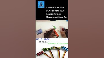 0.36 Inch Three Wire DC Voltmeter 0-100V Accurate Voltage Measurement #shortsfeed #shorts