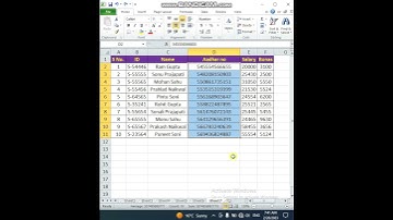 4 Digit Space Aadhar No. in #excel #shorts
