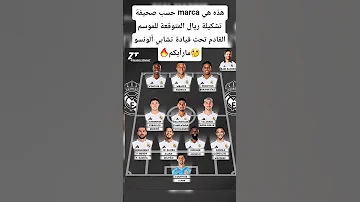 تشكيلة ريال مدريد المتوقعة لموسم 2025 2026 تحت قيادة تشابي ألونسو مارأيكم ريال مدريد Shorts 