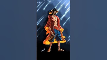 Luffy Digital Art Timelapse 🎨 | Epic One Piece Fan Art #OnePiece  #YoutubeShorts #Shorts #Trending