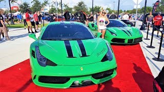Two green beasts & hot girl at cars and coffee palm beach ferrari 488
spider 458 speciale for more information about the channel see below:
in my cha...