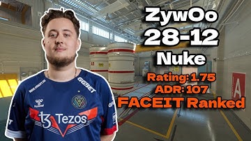 5STACK! ZywOo 28 Kills (Nuke) FACEIT Ranked July 09, 2024 | CS2 POV/DEMO