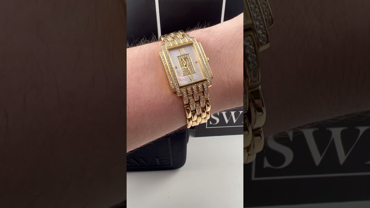 Patek Philippe Gondolo Yellow Gold Mother of Pearl Diamond Watch 4825 Wrist Roll SwissWatchExpo YouTube