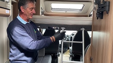 Drop down bed demonstration in a  Swift Escape