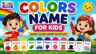 रंगो के नाम | Colors Name for Children | Color Learning for Kids | Kiddo Study
