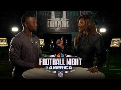 Saquon Barkley examines the masterpieces from last season | FNIA | NFL on NBC (FULL INTERVIEW)