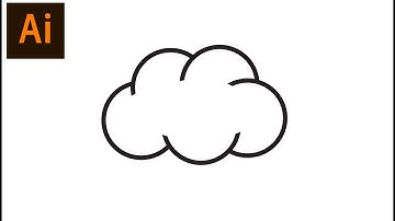 Draw a Cloud icon in Adobe illustrator CC 2017