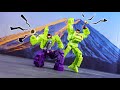 World Premiere ：Newage Devastator Scavenger/Bonecrusher Demolitions Rum/Vane stop motion review.