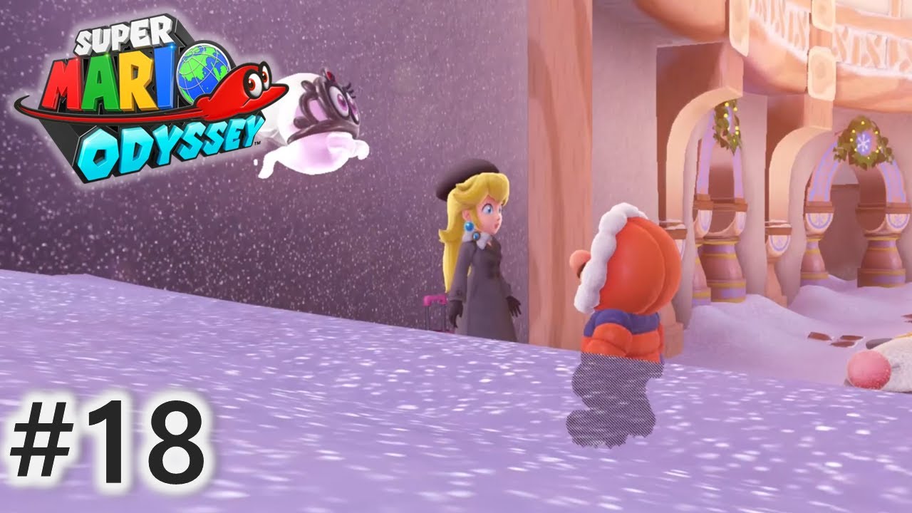 슈퍼 마리오 오디세이 18화 [눈 왕국 _ 다시 파워 문과 퍼플 코인 모으러]