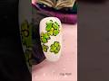 Green Floral Nail Art 🌼 Easy Spring Nail Design Tutorial #Shorts