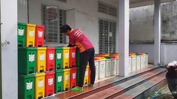 Thùng rác phân loại 3 ngăn tại Bình Dương