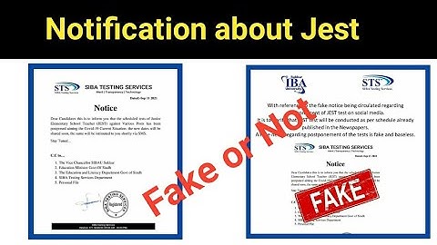 Fake notification about Jest test postponed | Pst Jest test | Jobs World