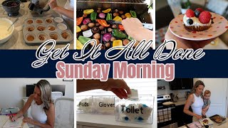 GET IT ALL DONE /ORGANIZE WITH ME/ FOOD PREP/ EASY DESSERT/SUNDAY MORNING MOTIVATION/ SPRING 2023