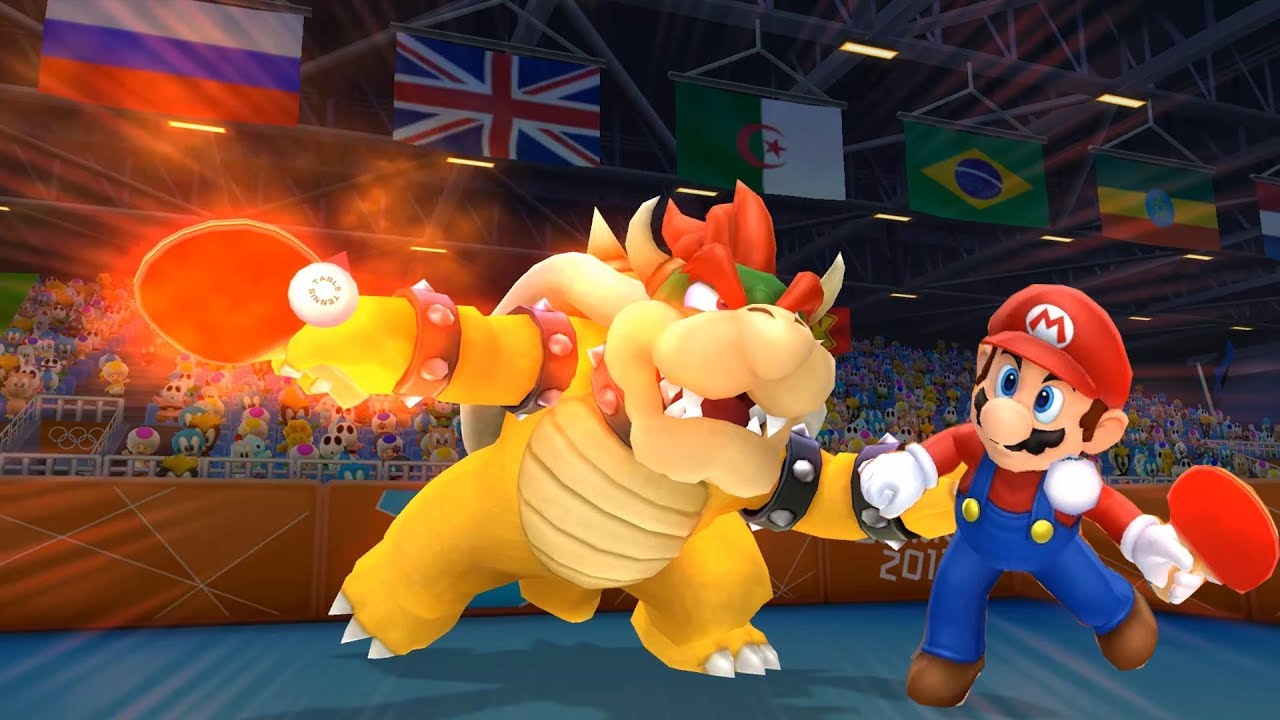 Mario and Sonic at the London 2012 Olympic Games Table Tennis Mario vs