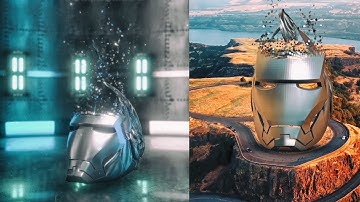 Shattering Iron man Helmet