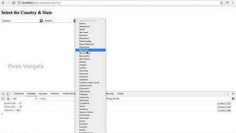 Demo of Ajax Country State City Select Dropdown List