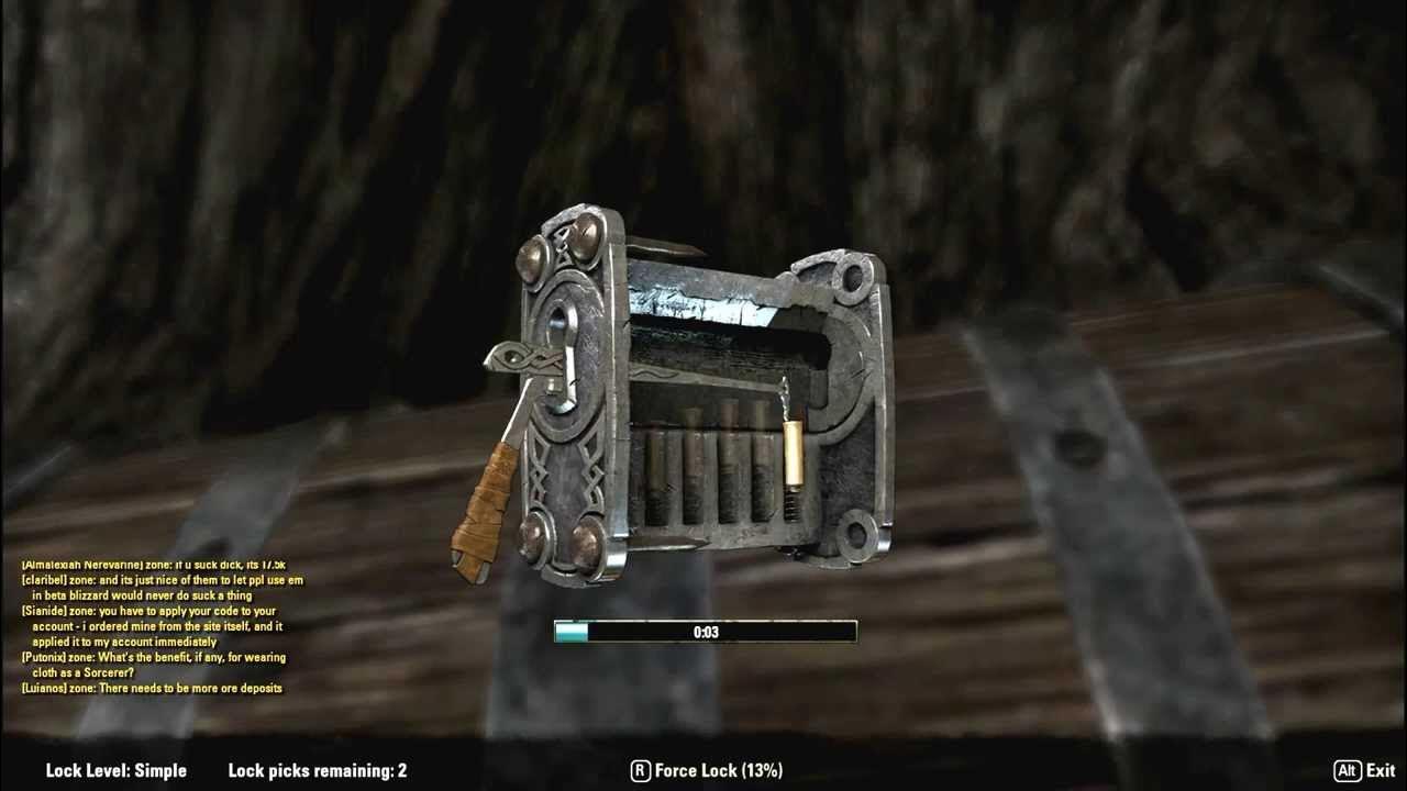 Elder Scrolls Online how to unlock a chest YouTube