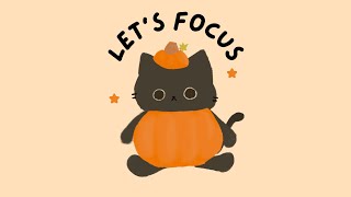 Cozy Autumn Pomodoro Timer (30/10) 🍂 | 5 Focus Sessions | Jazz Music, Fall Cat & Pumpkin Animation 🎧
