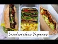 SANDWICHES VEGANOS, FIT Y DELICIOSOS PARA LA ESCUELA Y EL TRABAJO 🍔