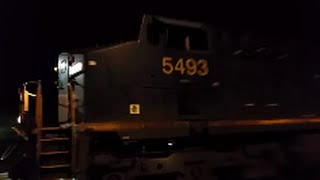 [CSX]5493 ES40DC-CW44AH Leads Q034-19 & Super Loud 1ST Gen K5HL Headed NB in Fayetteville NC & long
