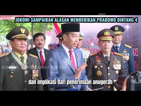 ALASAN PRESIDEN BERI PRABOWO BINTANG 4 #gibranrakabumingraka #beritaterkini