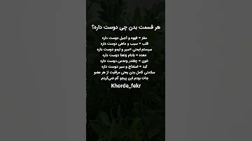 هر قسمت بدن چی دوست داره 