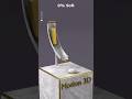 0% vs 100% Soft Gold Cylinder Physics Simulation 3D Soft Body Simulation #shortvideo #3danimation