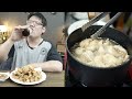 Korean Cooks and Tries Chicken Skin Chicharon (Balat Ng Manok)