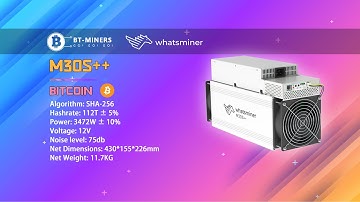 Whatsminer M30s++ Bitcoin Miner 112T Setup.
