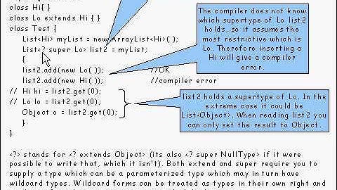 Java Tutorial 24.15: Generic types and Wildcard types