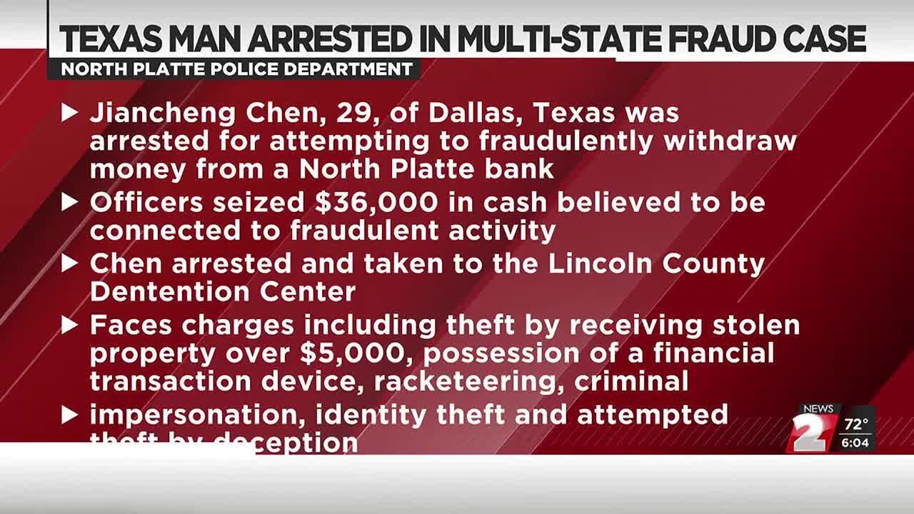 North Platte Police arrest Texas man in multi-state fraud case - YouTube